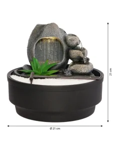 Dehner Zimmerbrunnen > Polyresin-Zimmerbrunnen Korali mit LED-Beleuchtung, ca. H21 cm