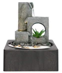 Dehner Polyresin-Zimmerbrunnen Mana mit LED-Beleuchtung, ca. H27 cm Discount