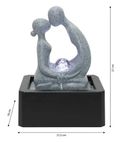 Dehner Polyresin-Zimmerbrunnen Palila mit LED-Beleuchtung, ca. H27 cm Outlet