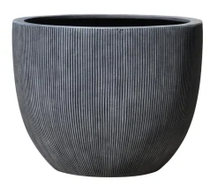 Dehner Polystone-Pflanztopf Banbury, rund, Schwarz Discount