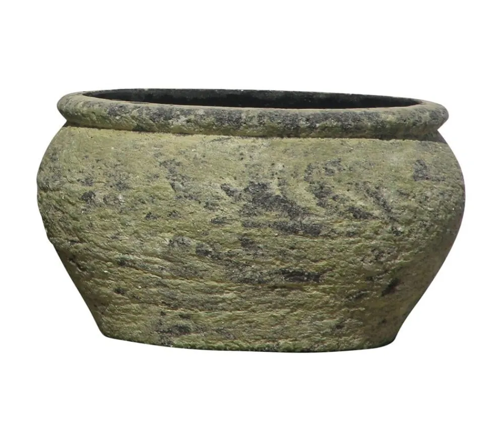 Dehner Blumenampeln & -Schalen - Polystone-Schale Atlantis, rund Grün