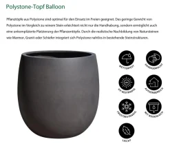 Dehner Blumentöpfe & Übertöpfe > Polystone-Topf Balloon