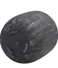 Dehner Blumentöpfe & Übertöpfe - Polystone-Topf Lava, rund, Schwarz