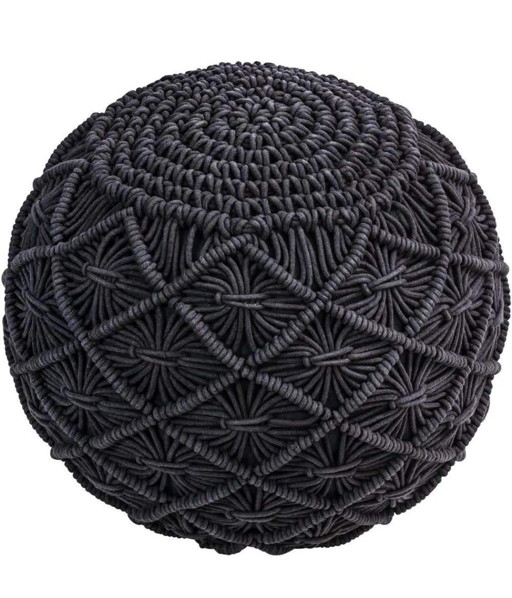 Dehner Sitzsäcke - Pouf Sanna, ca. Ø40/H40 cm Grau