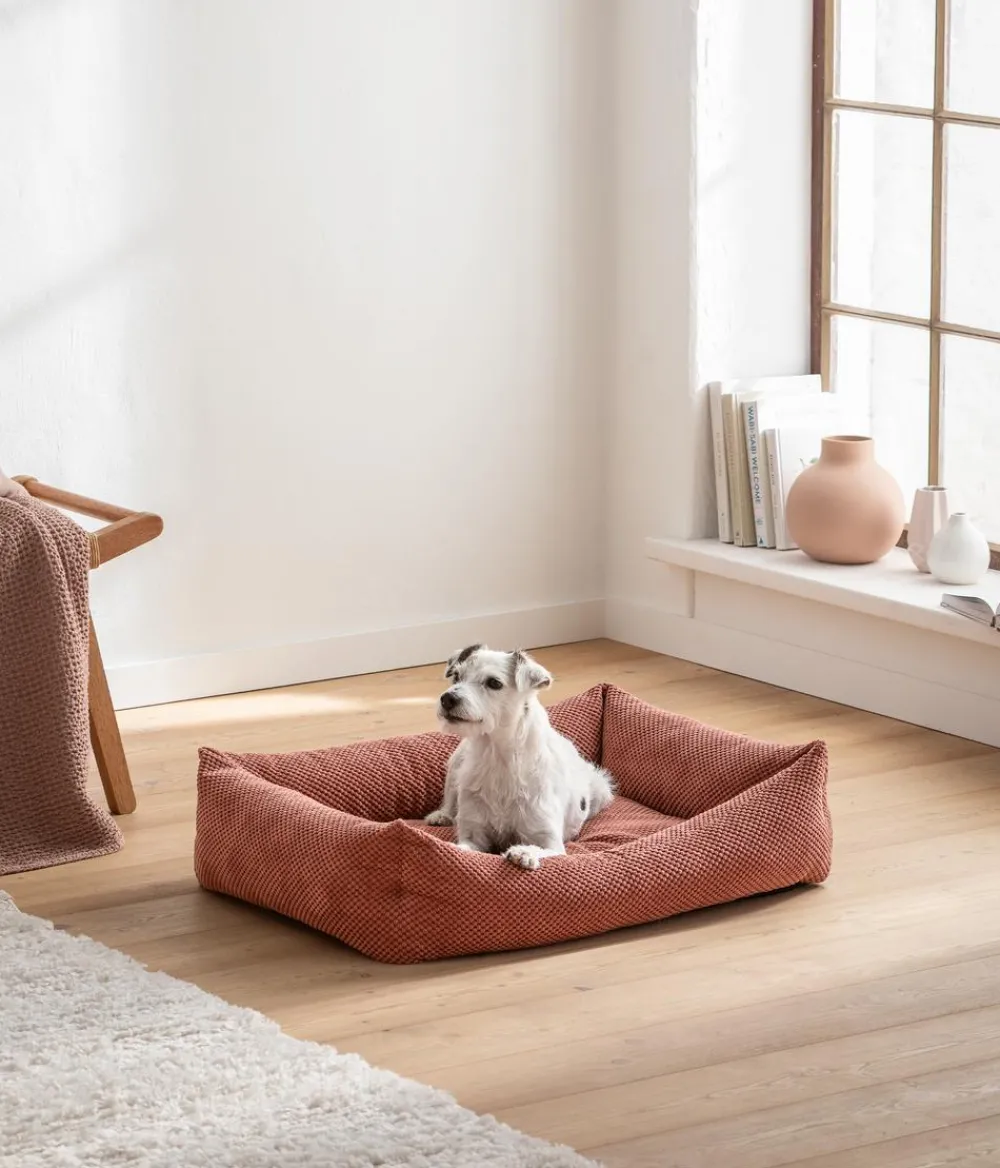 Dehner Premium Betten & Kissen|Hundebetten & Körbe - Hundebett Onega, rechteckig, ca. B80/H25/T60 cm Rot