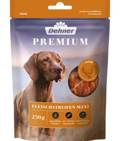 Dehner Premium Hundesnack Fleischstreifen Maxi, Huhn, 250 g Hot
