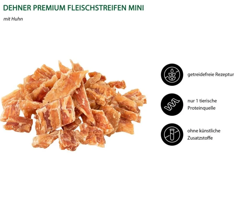 Dehner Premium Hundeleckerlies > Hundesnack Fleischstreifen Mini