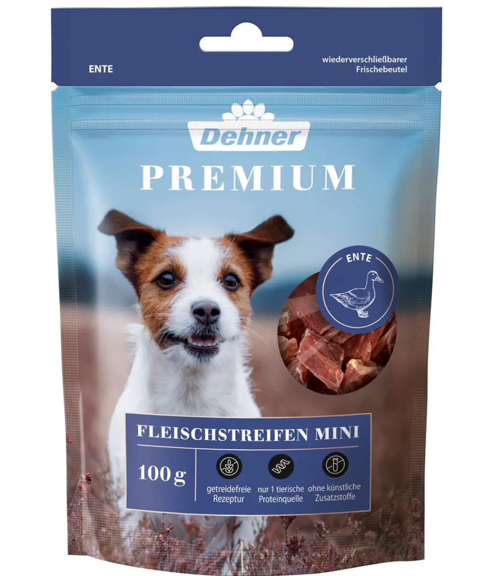 Dehner Premium Hundeleckerlies > Hundesnack Fleischstreifen Mini