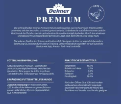 Dehner Premium Hundeleckerlies - Hundesnack Fleischstreifen, Entenbrust