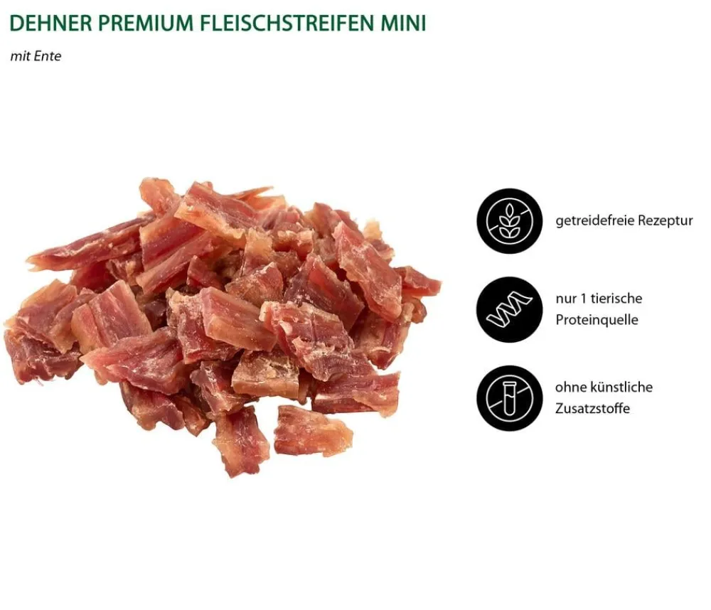 Dehner Premium Hundeleckerlies - Hundesnack Fleischstreifen Mini