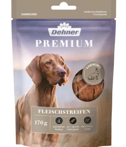 Dehner Premium Hundeleckerlies - Hundesnack Fleischstreifen Kaninchen, 170 g