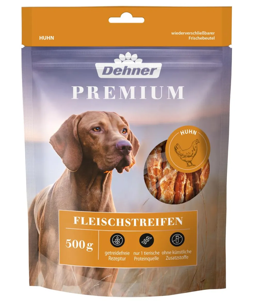 Dehner Premium Hundeleckerlies > Hundesnack Hühnerbrustfilet in Streifen