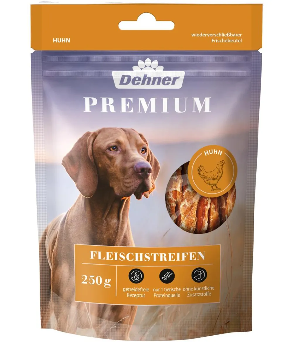 Dehner Premium Hundeleckerlies - Hundesnack Hühnerbrustfilet in Streifen