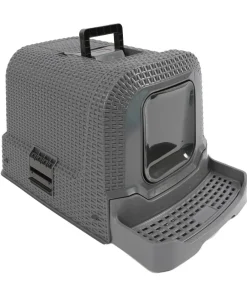 Dehner Premium Katzenklo > Katzentoilette Jolie, grau, ca. B42/H41/T69 cm