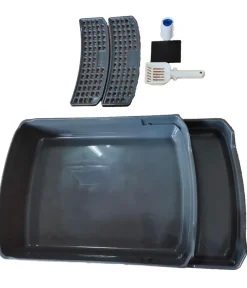 Dehner Premium Katzenklo > Katzentoilette Jolie, grau, ca. B42/H41/T69 cm