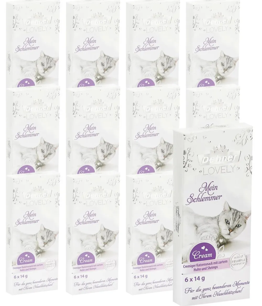 Dehner Premium Lovely Katzenleckerlies & Getränke > Katzensnack Mein Schlemmer, 12 x 6 x 14 g