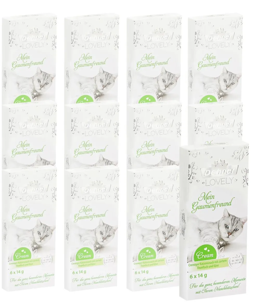 Dehner Premium Lovely Katzenleckerlies & Getränke > Katzensnack Mein Gaumenfreund, 12 x 6 x 14 g