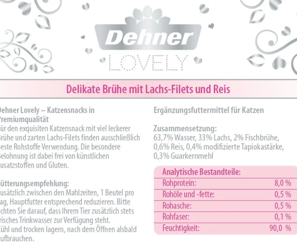 Dehner Premium Lovely Katzensnack Filets in Brühe Rückzugs-Ort, 24 x 40 g New