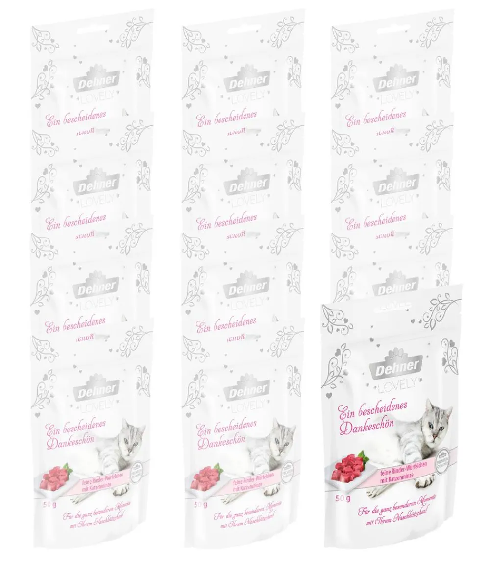 Dehner Premium Lovely Katzenleckerlies & Getränke > Katzensnack Ein bescheidenes Dankeschön, 12 x 50 g