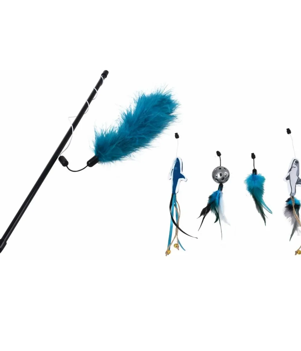 Dehner Premium Lovely Katzenspielzeug > Katzenspielzeug Spielangel Angelspaß Hai & Fischlein
