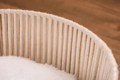 Dehner Premium Lovely Katzenbetten & Katzenkissen - Kuschelbett Erholung, rund, , ca. Ø40/H18 cm Weiß