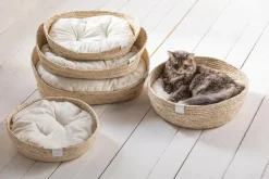 Dehner Premium Lovely Katzenbetten & Katzenkissen - Kuschelbett Guter Schlaf, oval