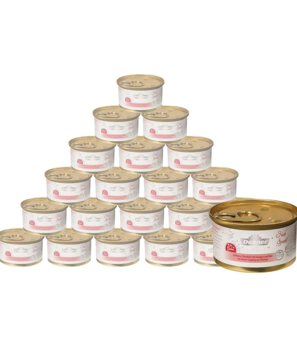 Dehner Premium Lovely Nassfutter für Katzen in Gelee Hab Spaß!, 24 x 85 g Outlet