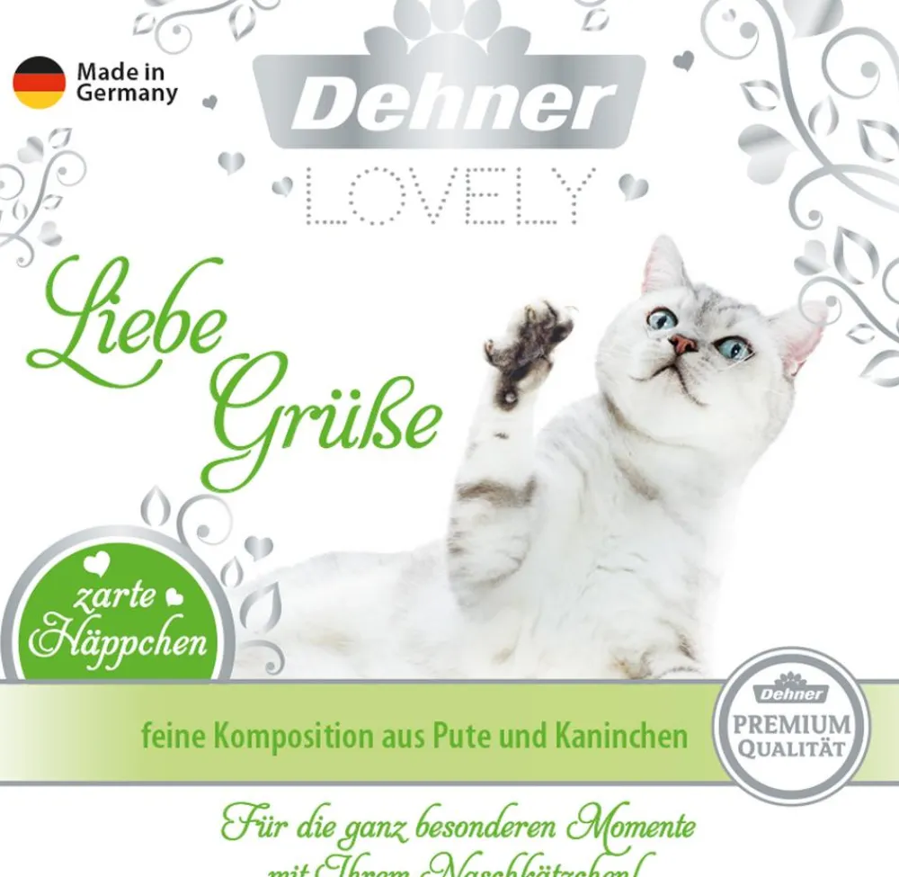 Dehner Premium Lovely Nassfutter Katze > Nassfutter für Katzen Liebe Grüße, 16 x 100 g
