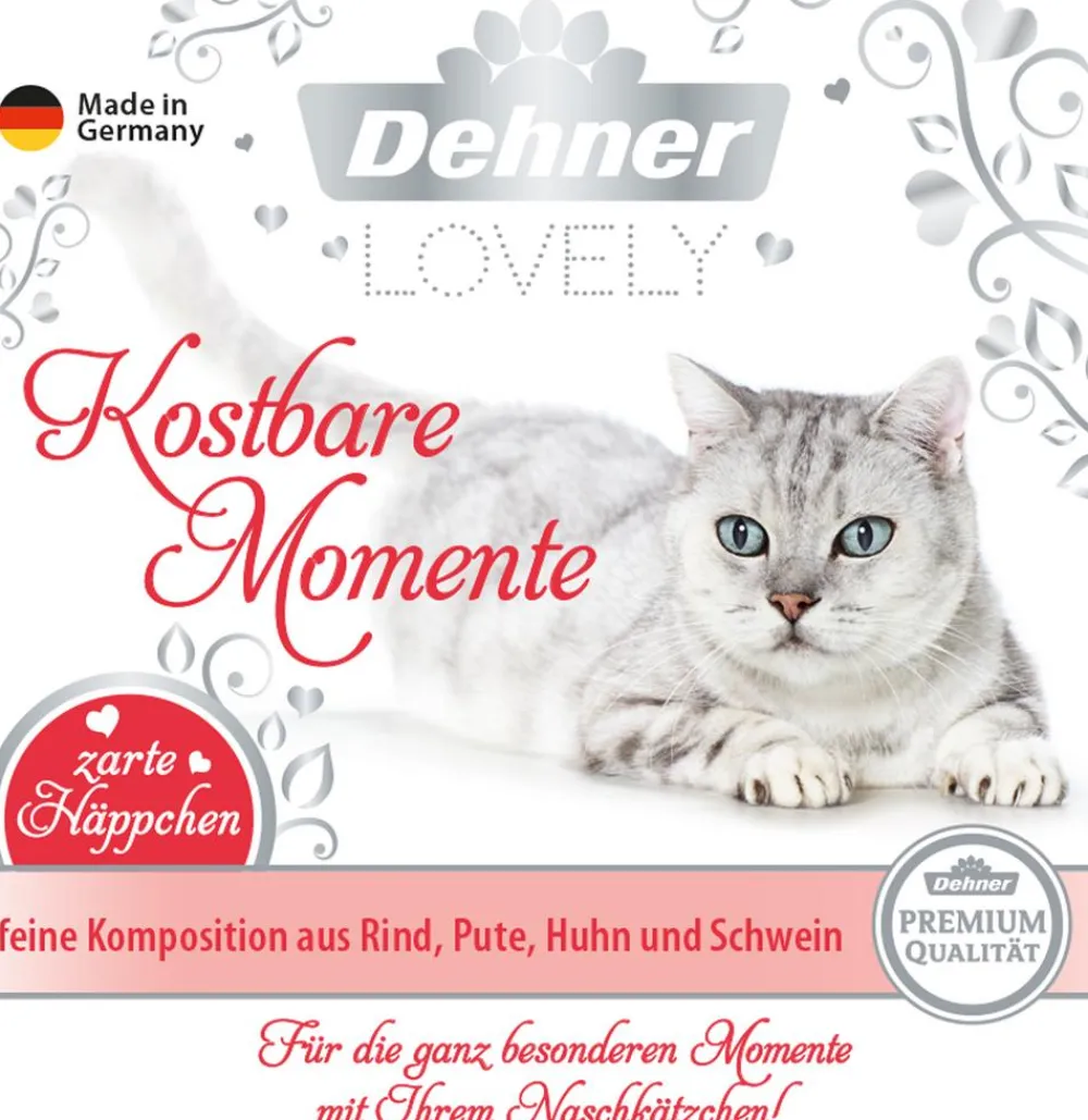 Dehner Premium Lovely Nassfutter für Katzen Kostbare Momente, 16 x 100 g Hot