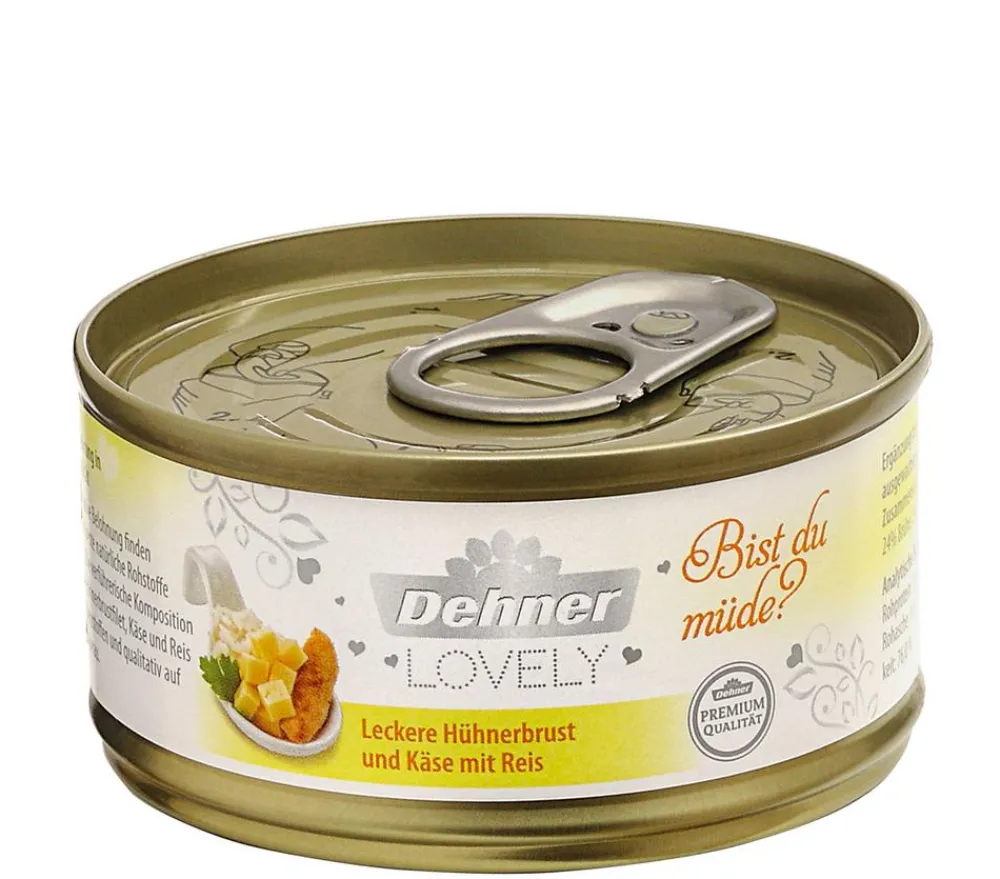 Dehner Premium Lovely Nassfutter Katze > Nassfutter für Katzen Bist du müde?, 24 x 70 g
