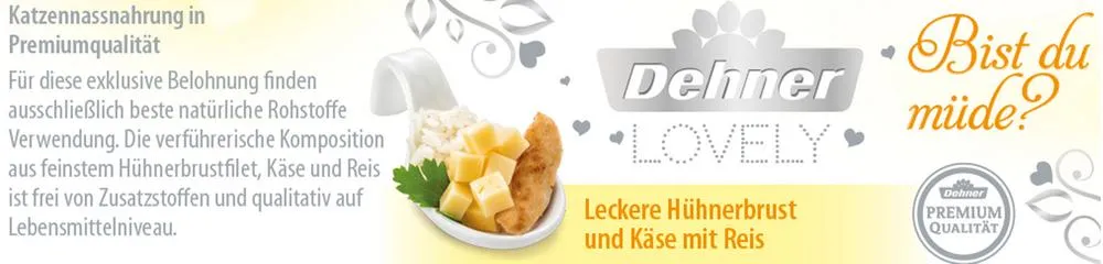 Dehner Premium Lovely Nassfutter Katze > Nassfutter für Katzen Bist du müde?, 24 x 70 g