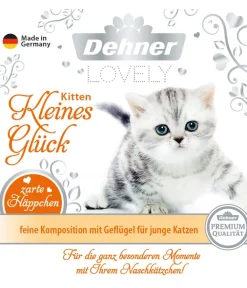 Dehner Premium Lovely Nassfutter Katze - Nassfutter für Katzen Kitten Kleines Glück, 16 x 100 g