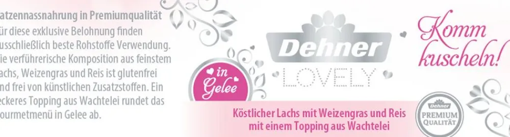 Dehner Premium Lovely Nassfutter Katze - Nassfutter für Katzen Hier bin ich!, 24 x 70 g