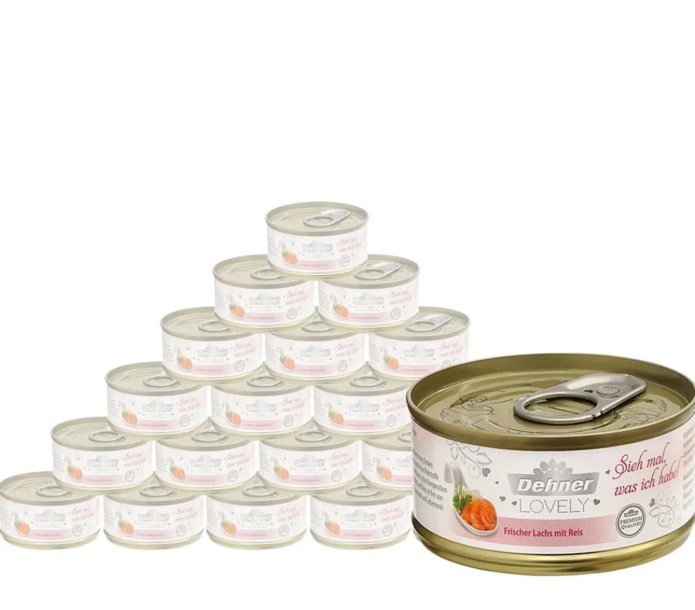 Dehner Premium Lovely Nassfutter für Katzen Sieh mal, was ich habe!, 24 x 70 g New