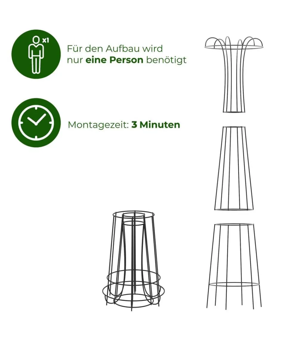 Dehner Premium Metall-Obelisk Maxima, Schwarz Online
