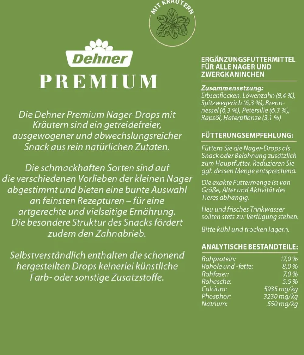 Dehner Premium Nager-Drops Mix, 3 x 140 g Sale