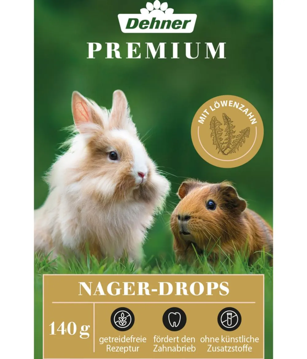Dehner Premium Nagersnacks - Nager-Drops, 3 x 140 g