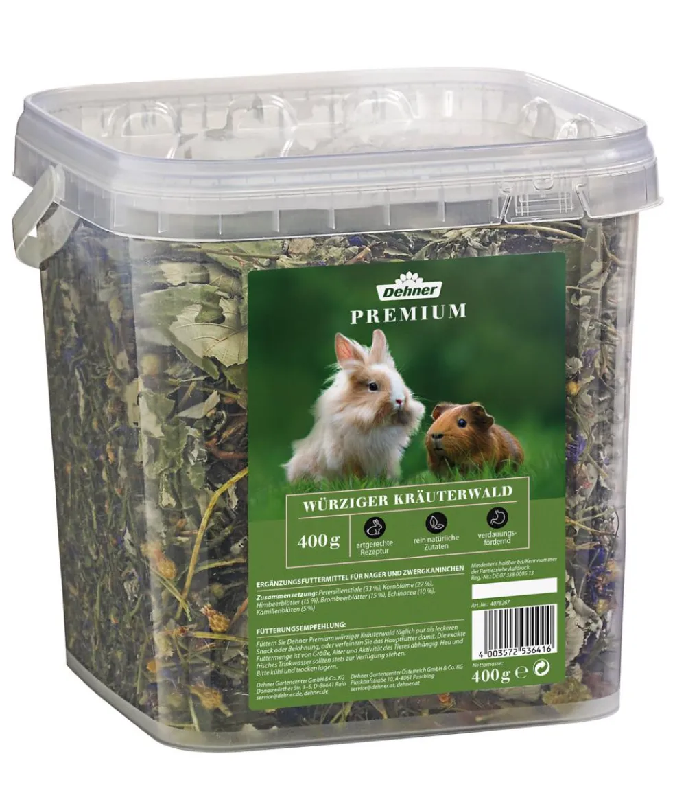 Dehner Premium Nagersnacks - Nagersnack Würziger Kräuterwald, 400 g