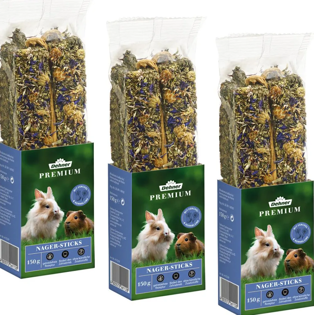 Dehner Premium Nagersnacks > Nager-Sticks getreidefrei, 3 x 150 g