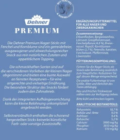 Dehner Premium Nagersnacks > Nager-Sticks getreidefrei, 3 x 150 g