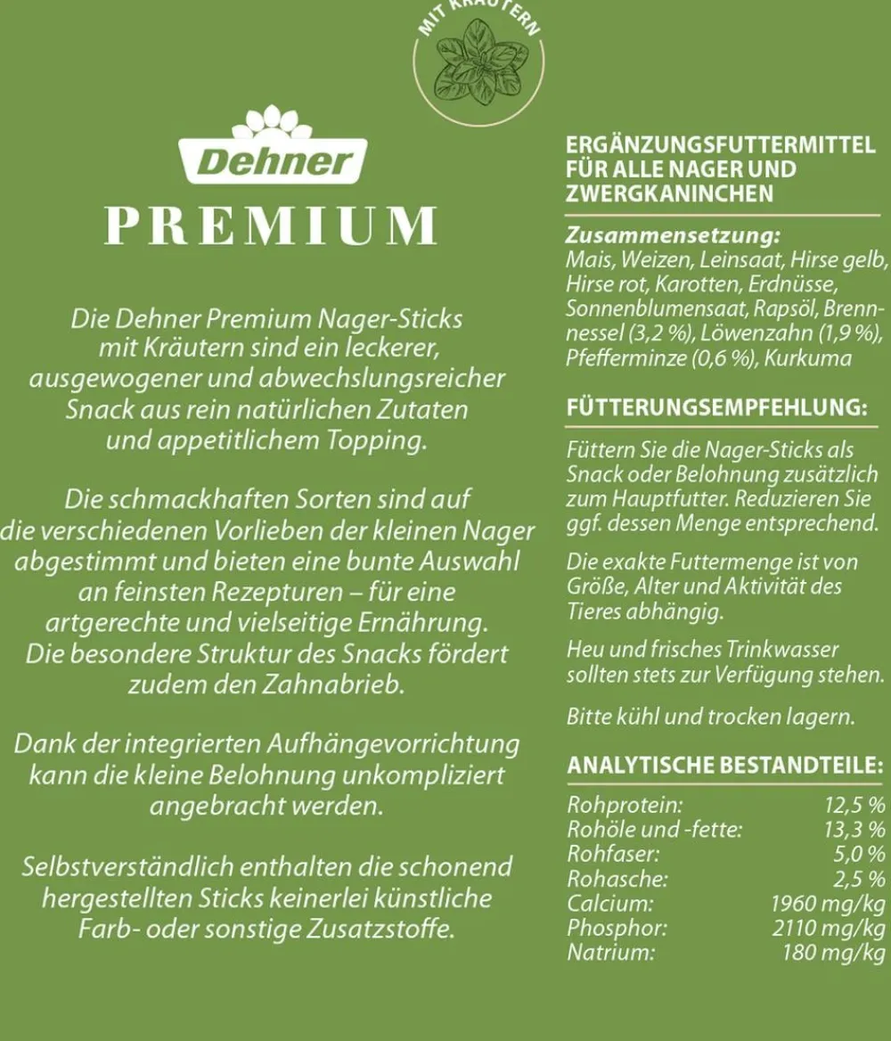 Dehner Premium Nagersnacks > Nager-Sticks, 3 x 150 g
