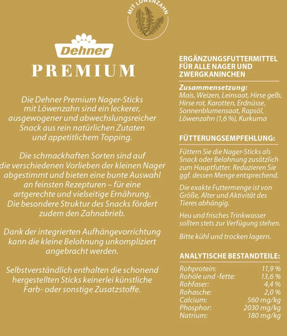 Dehner Premium Nager-Sticks, 3 x 150 g Clearance