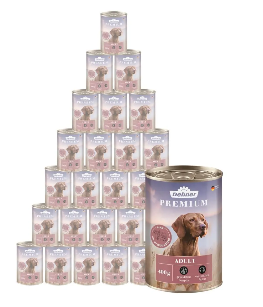 Dehner Premium Nassfutter für Hunde Adult Discount
