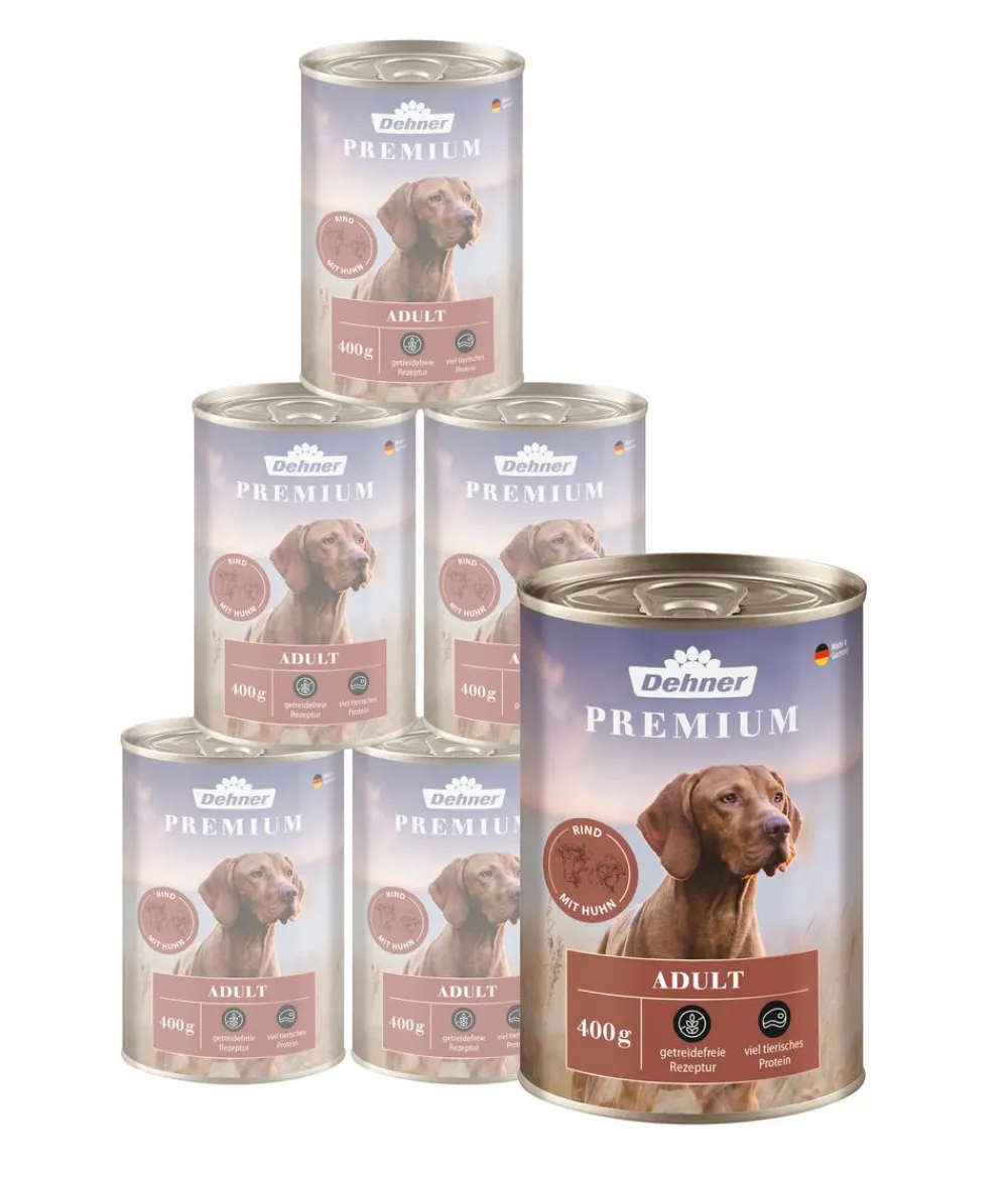 Dehner Premium Nassfutter Hund - Nassfutter für Hunde Adult