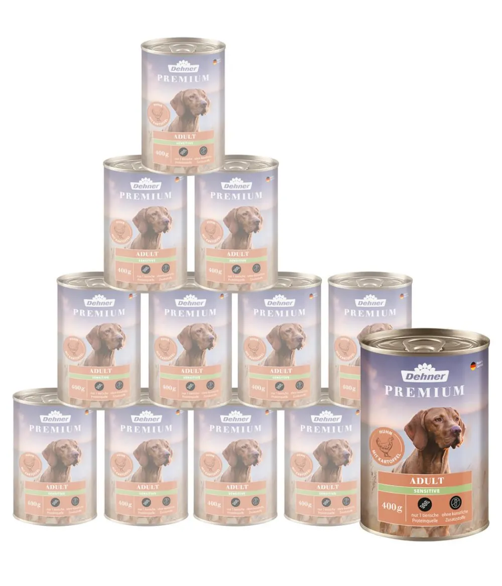 Dehner Premium Nassfutter Hund > Nassfutter für Hunde Junior, Rind mit Geflügel