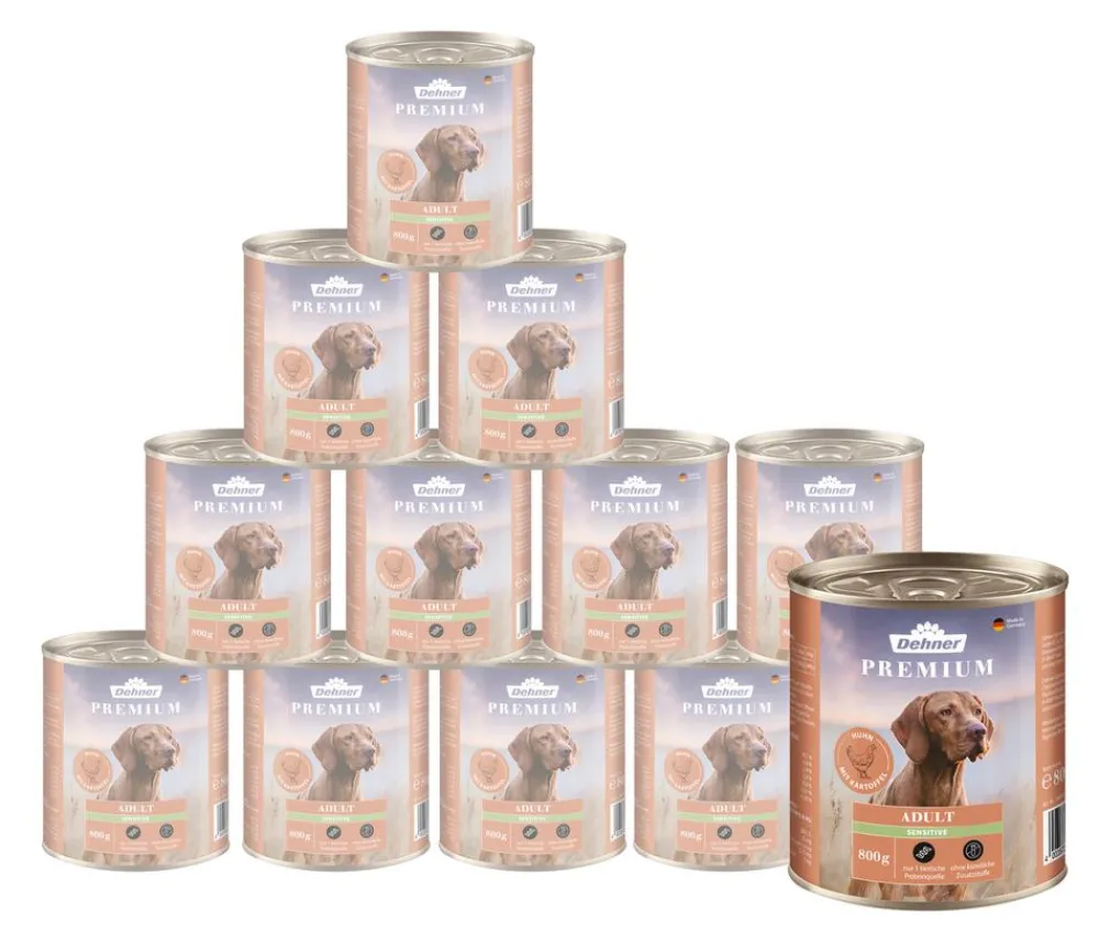 Dehner Premium Nassfutter Hund - Nassfutter für Hunde Adult Sensitive