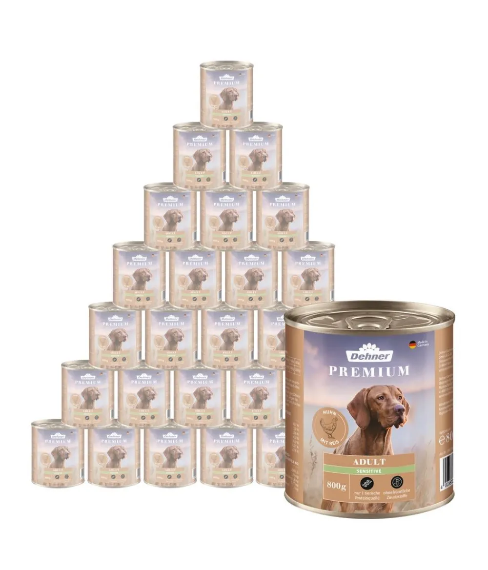 Dehner Premium Nassfutter Hund - Nassfutter für Hunde Adult Sensitive