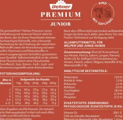 Dehner Premium Nassfutter für Hunde Junior, Rind mit Geflügel Outlet