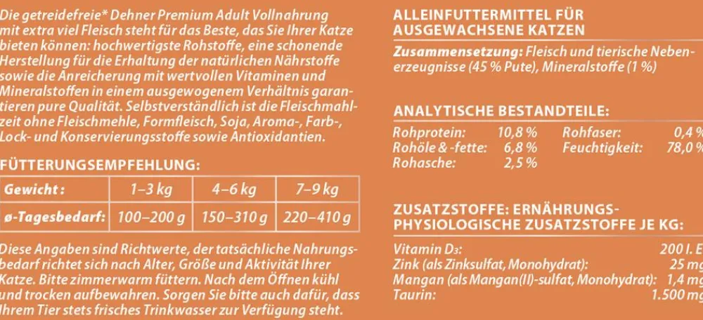 Dehner Premium Nassfutter Katze > Nassfutter für Katzen Adult