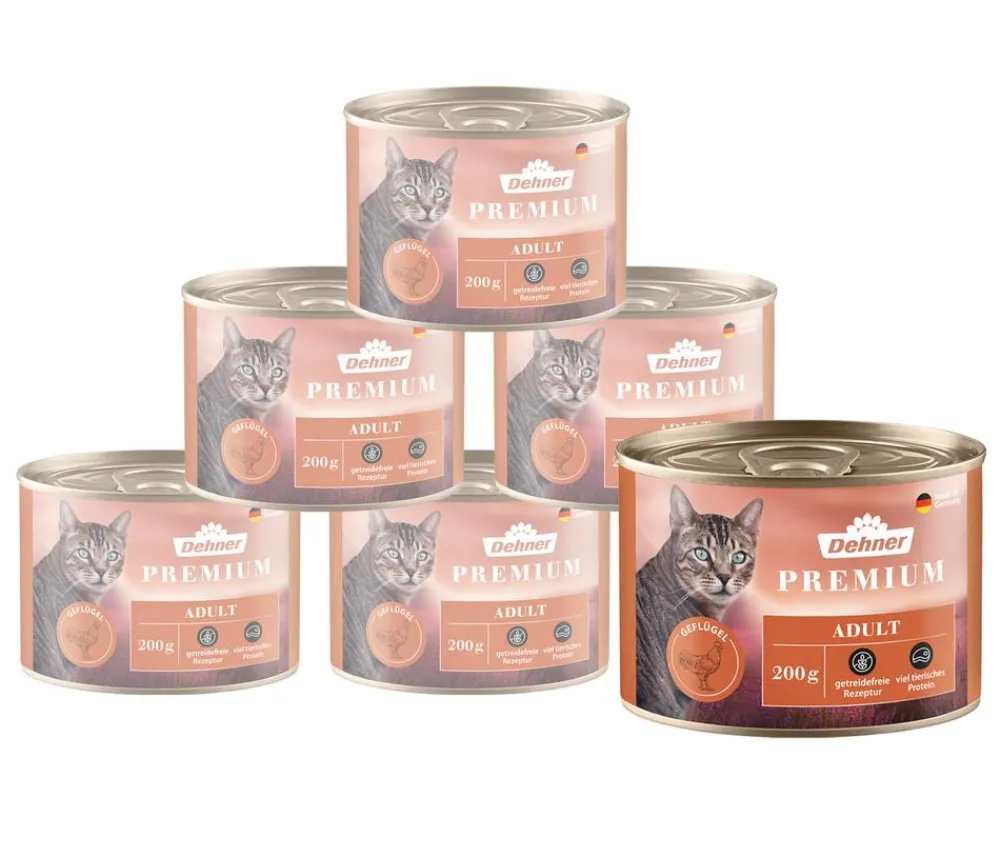 Dehner Premium Nassfutter Katze - Nassfutter für Katzen Adult